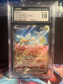 2022 Pokemon Astral Radiance 161/189 Beedrill V CGC 10 GEM MINT - Image 1