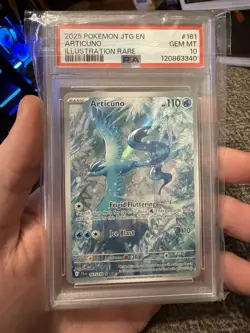 2025 POKEMON JTG EN-JOURNEY TOGETHER ILLUSTRATION RARE #161 ARTICUNO PSA 10 - Image 1