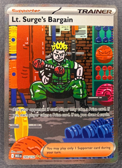 Lt. Surge's Bargain 185/132 Special Illustration Rare Pokemon TCG Mega Evolution - Image 1