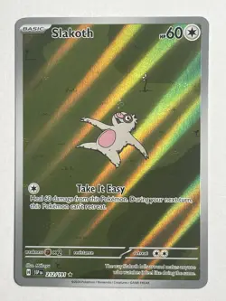 Pokemon Slakoth 212/191 Sv08: Surging Sparks Illustration Rare Holo NM - Image 1