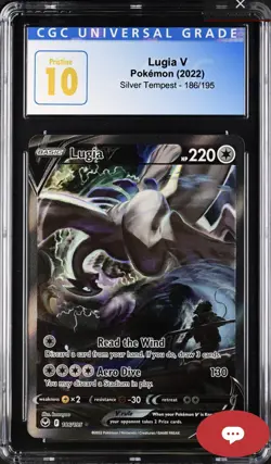 2022 Pokemon SWSH Silver Tempest #186 Lugia V CGC 10 PRISTINE - Image 1