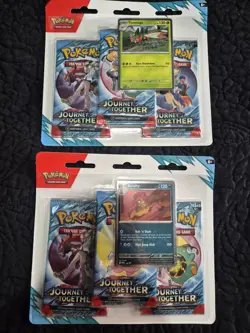 Pokemon TCG Journey Together 3 Pack Blister x2 - Image 1