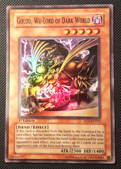 Yu-Gi-Oh! Goldd, Wu-Lord of Dark World, EEN-EN024, SR, 1. Edition, Englisch, NM - Image 1