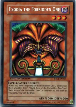 Exodia the Forbidden One Limited Secret Rare Master Collection 1 MC1-EN001 LP - Image 1