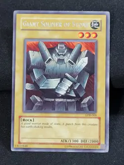 3 x YuGiOh Rare Giant Soldier of Stone LOB-068 Vintage Unlimited MP/LP - Image 3