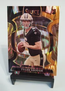 2025 Panini Select Tyler Shough Concourse Black & Orange Shock Prizm RC #41 - Image 1
