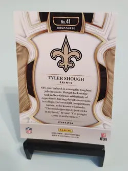 2025 Panini Select Tyler Shough Concourse Black & Orange Shock Prizm RC #41 - Image 2