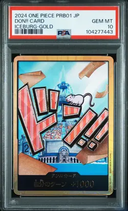 GOLD ICEBURG DON!! CARD One Piece PRB01 Premium Booster THE BEST Japanese PSA 10 - Image 1