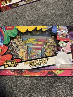 Pokemon Ascended Heroes Premium Poster Collection MEGA GARDEVOIR New In Hand UK - Image 1