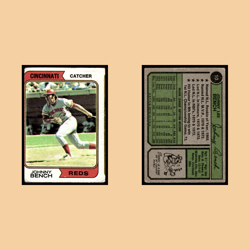 Johnny Bench Lot 15 Baseball Cards 1974 Topps Cincinnati Reds Set Collection MLB - Image 3