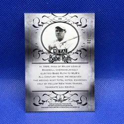 2019 Leaf Babe Ruth Collection - Babe Ruth #36 Pink 7/20 - Image 2