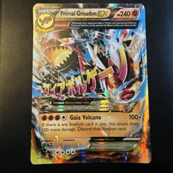 Pokemon Mega Primal Groudon EX Card XY Primal Clash 86/160 Jumbo - Image 1