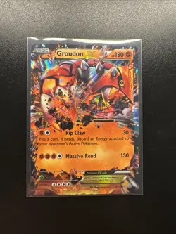 Pokemon TCG XY Primal Clash Groudon EX Ultra Rare Card 85/160 - Image 1