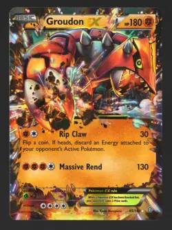 Groudon EX 85/160 Rare EX - Primal Clash Pokemon Card Near Mint - Image 1