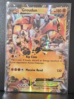 Groudon EX - 85/160 - Pokemon Primal Clash XY Ultra Rare Card MP - Image 1