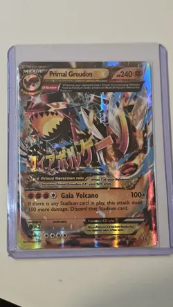 Pokemon Mega Primal Groudon EX Card XY Primal Clash 86/160 - Image 1