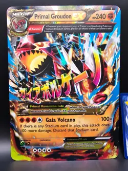 Pokemon TCG Primal Groudon-EX Holo Rare Card Primal Clash 86/160 - Jumbo Card - Image 1