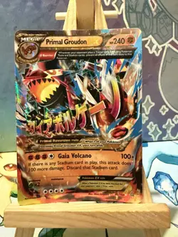 Pokemon TCG Primal Groudon-EX Holo Rare Card Primal Clash 86/160 - Image 1