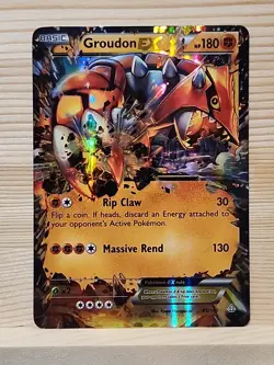 Pokemon TCG XY Primal Clash Groudon EX Ultra Rare Holofoil Card 85/160 - Image 2