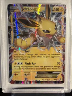 2016 POKEMON XY GENERATIONS #28 JOLTEON EX PSA 8 - Image 2