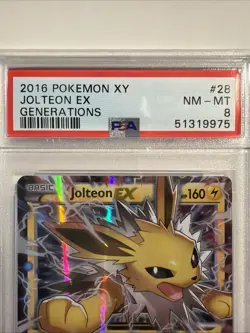 2016 POKEMON XY GENERATIONS #28 JOLTEON EX PSA 8 - Image 4
