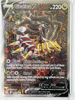 Giratina v Alternate Full Art Holo Card 186/196 Swsh11: Lost Origin Pokemon TCG - Image 2