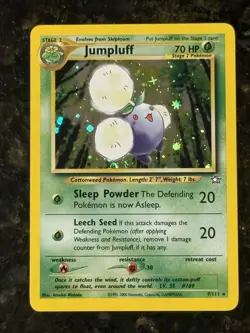 Jumpluff 7/111 Holo Rare Neo Genesis Pokemon Unlimited Holo Near Mint - Image 1