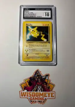 1999 Pokemon Pikachu Promo #4 Black Star CGC 10 Gem Mint Movie Mewtwo Strikes... - Image 1