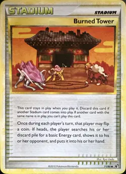 Burned Tower 71/90 Uncommon HGSS Undaunted Pokemon Lightly Played - Image 1