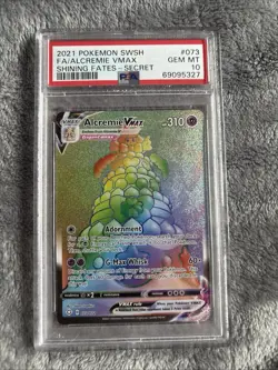 Pokemon Alcremie VMAX Secret Rare Holo Shining Fates PSA 10 - Image 1