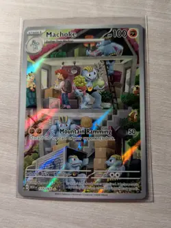 Machoke 177/165 Pokemon TCG: 151 Illustration Rare Near Mint - Image 1