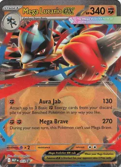 Mega Lucario ex - 012 012 Holo Promo ME: Mega Evolution Promo Pokemon Near Mint - Image 1