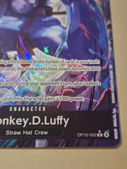 Monkey.D.Luffy (Alternate Art) OP15-092 Adventure on Kami's Island Foil English - Image 5