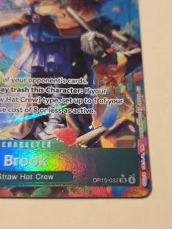 One Piece CCG - Brook Alt Art OP15-032 SR* Adventure On Kamis Island English - Image 5