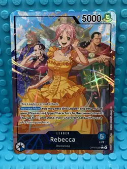 One Piece Rebecca Leader Alternate Art OP15-039 Crease Top Right - Image 1