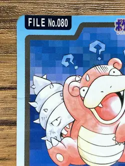 Pokemon Carddass Card Slowbro File No.80 Bandai Pocket Monsters 1997 - Image 3