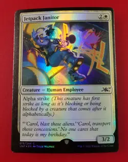 1x Jetpack Janitor | FOIL | Unfinity | MTG Magic Cards - Image 1