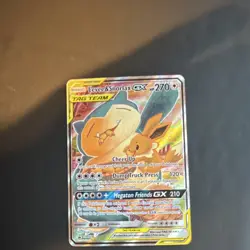 Pokemon Eevee & Snorlax GX TAG TEAM Promo Holo SM169 SM Card 270 HP - Image 1