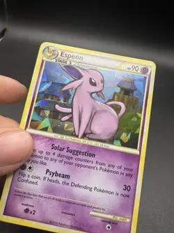 Espeon 2/90 2010 Undaunted Set Pokemon Card TCG Cracked Ice Holo Exclusive LP - Image 3