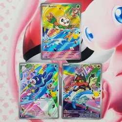 Rowlett 043 + Litten 044 + Popplio 045 - First Partner Pokemon Cards #L494 - Image 1