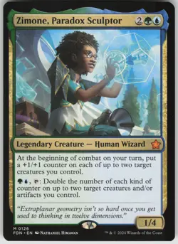 MTG Zimone, Paradox Sculptor NM Foundations Magic 126 - Image 1