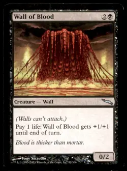Wall of Blood LP Light Play Mirrodin MTG [9719] - Image 1