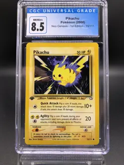 2000 Pokemon 1st Edition Neo Genesis Pikachu 70/111 CGC 8.5 PSA BGS - Image 1