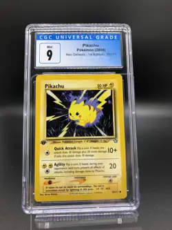 2000 Pokemon 1st Edition Neo Genesis Pikachu 70/111 CGC 9 PSA BGS - Image 1