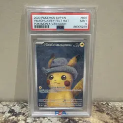 2023 POKEMON SVP EN-SV BLACK STAR PROMO #085 PIKACHU WITH GREY FELT HAT PSA 9 - Image 1