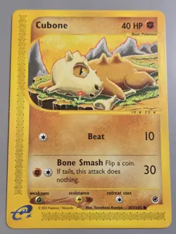 Pokemon Base Set Expedition #103/165 non-holo CUBONE---not been played--- - Image 1