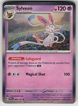 Sylveon 040/131 Holo Rare SV: Prismatic Evolutions Pokemon Holo Near Mint - Image 1