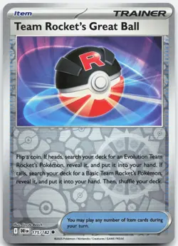 Team Rocket's Great Ball Destined Rivals Reverse Holo 175/182 NM/M Pokemon - Image 1