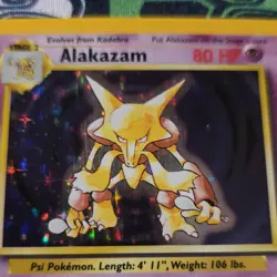 Pokemon TCG Alakazam Base Set 1/102 Holo Rare Stage 2 English 1999 - Image 3