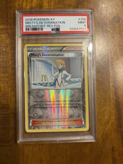 Low Pop PSA 9 Misty’s Determination Reverse Holo XY Breakpoint 104/122 Pokemon - Image 1